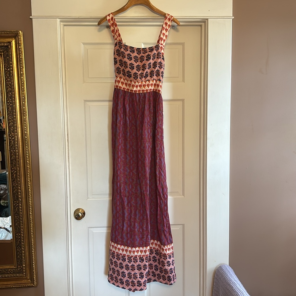 NWT faherty gracie linen dress in bali bloom - Picture 3 of 5